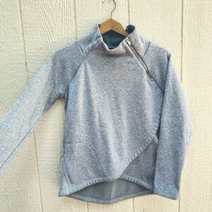 Athleta Heather Gray Fleece Jacket